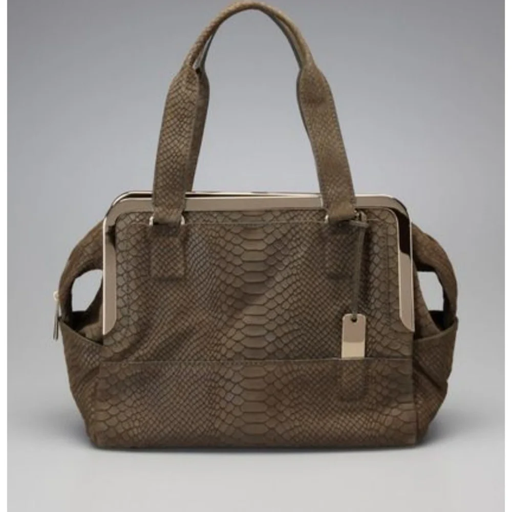 Botkier Misha Satchel snake embossing olive Bag Purse